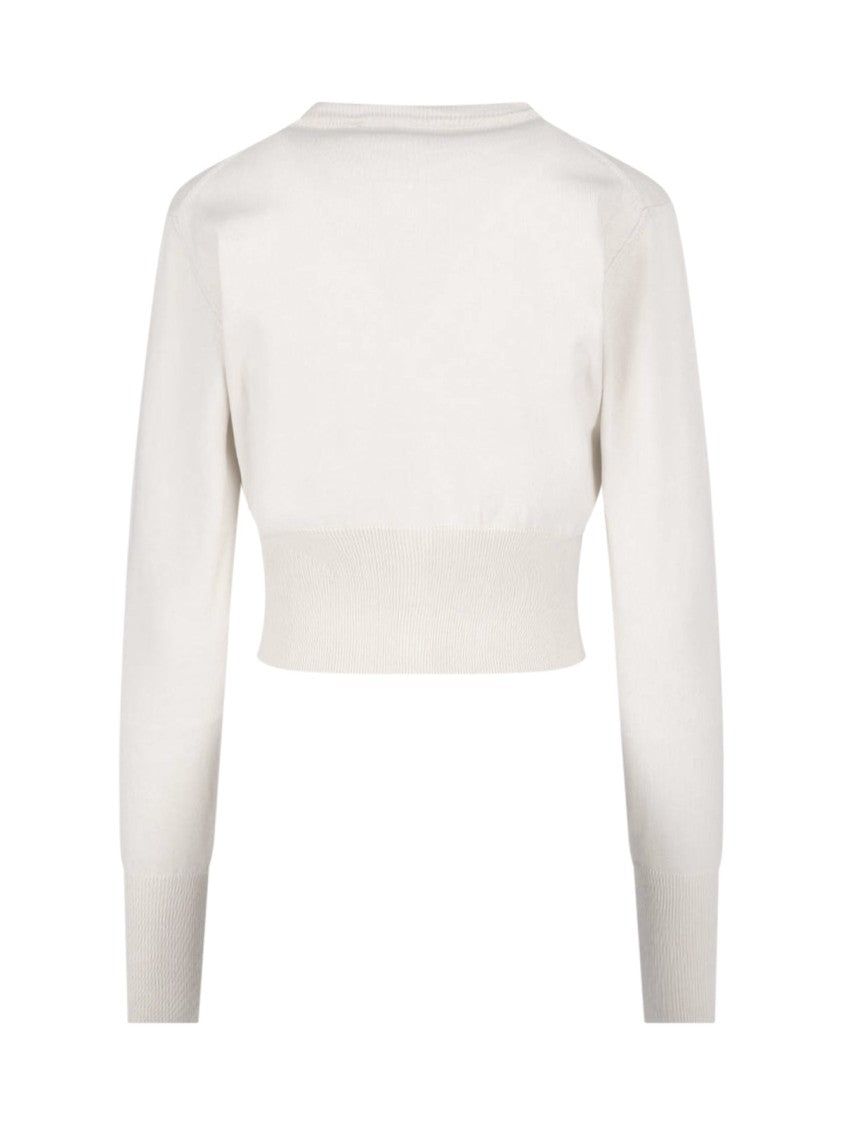 Vivienne Westwood White Cashmere-Blend Orb Cropped Cardigan