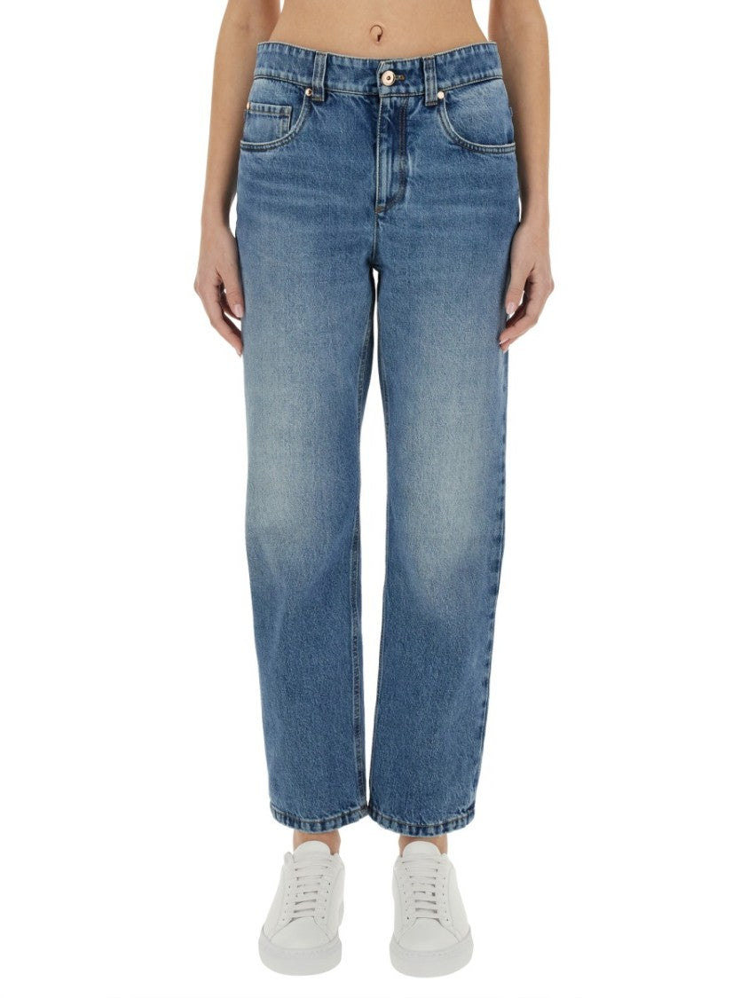 Brunello Cucinelli Light Blue Straight-Leg Jeans