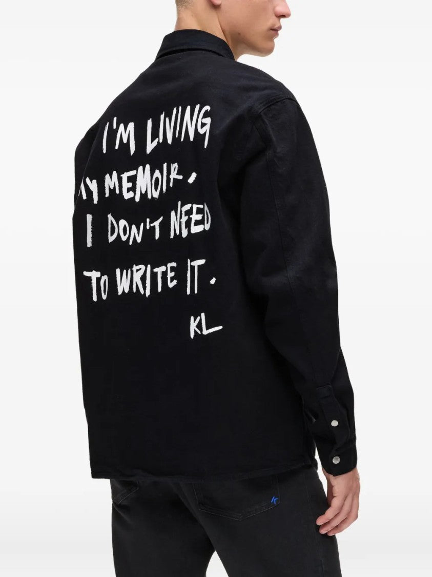 Karl Lagerfeld Fitted Black Knit Top With Smooth Texture