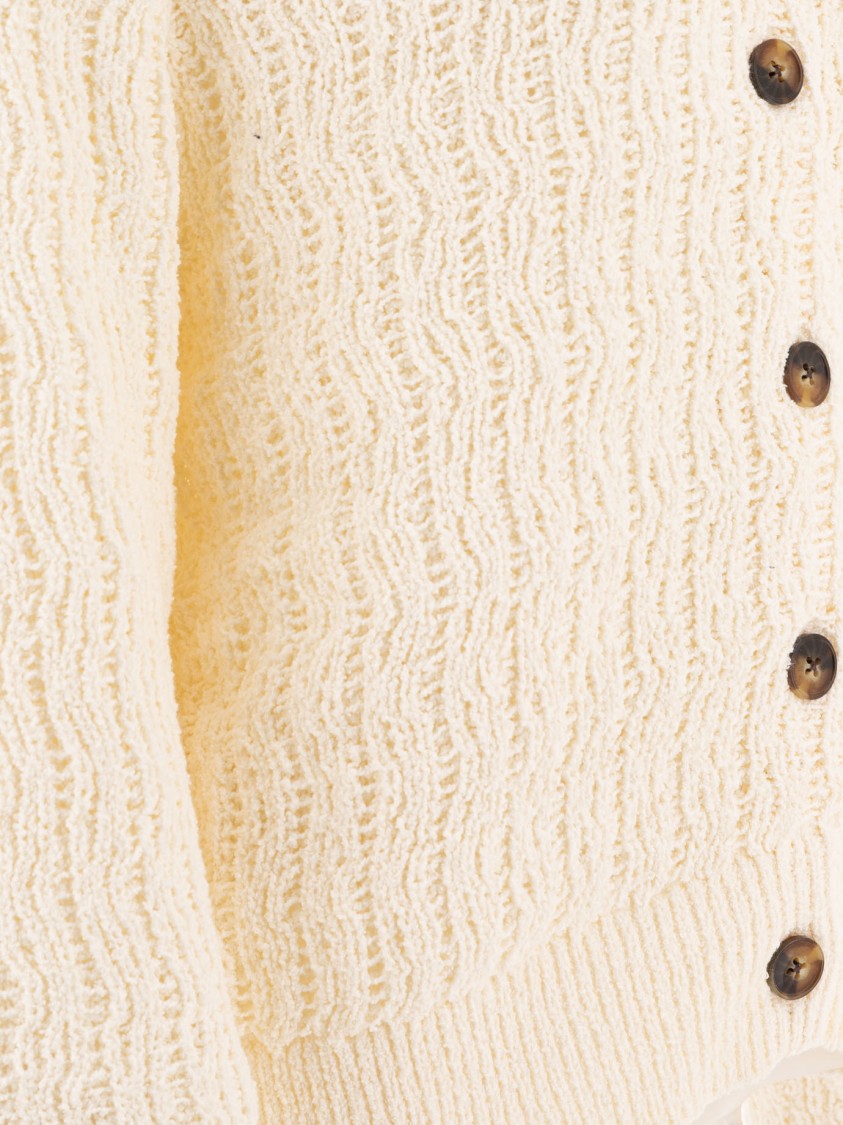 Loulou Studio Textured Knit Cardigan With Button Detail