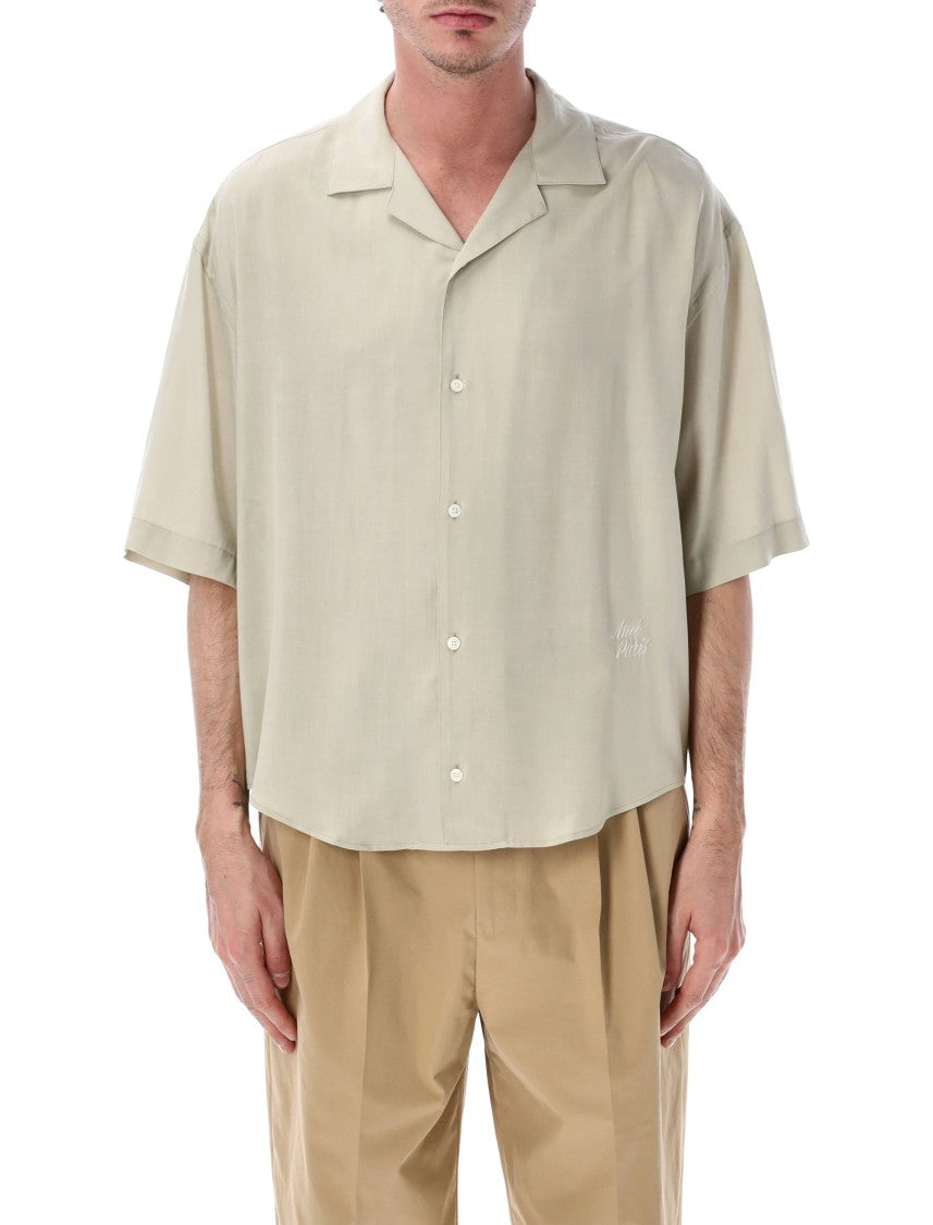 Ami Paris Boxy Short Sleeve Viscose Shirt