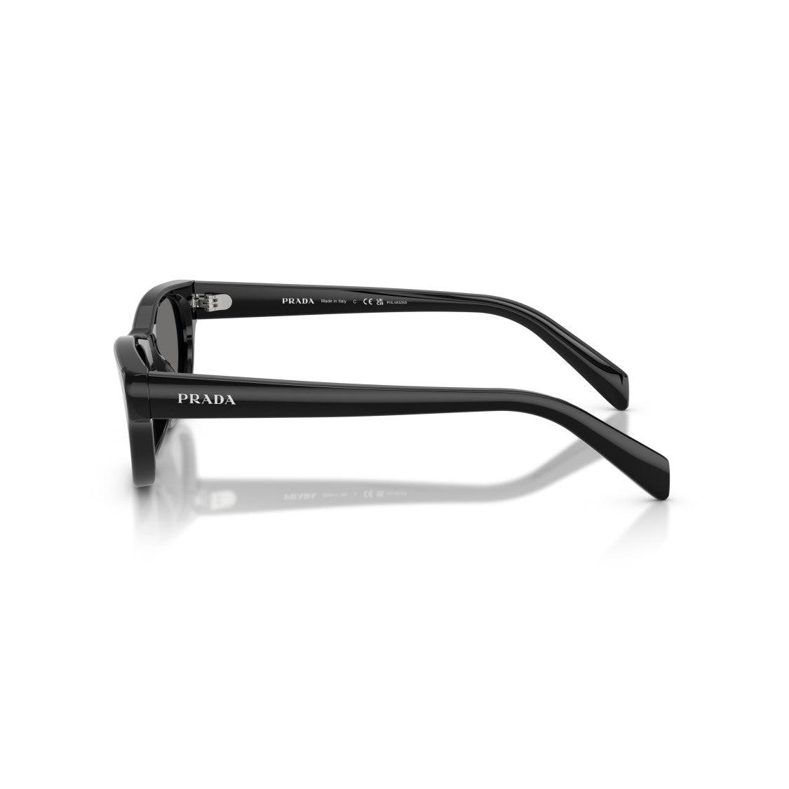 Prada 0Pr C08s Glossy Black Acetate Sunglasses
