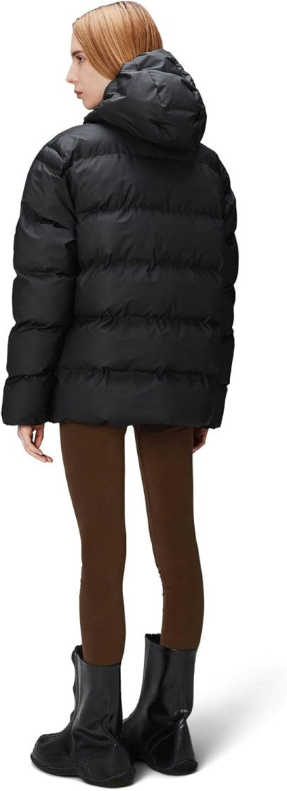 Rains Boxy Black Puffer Jacket