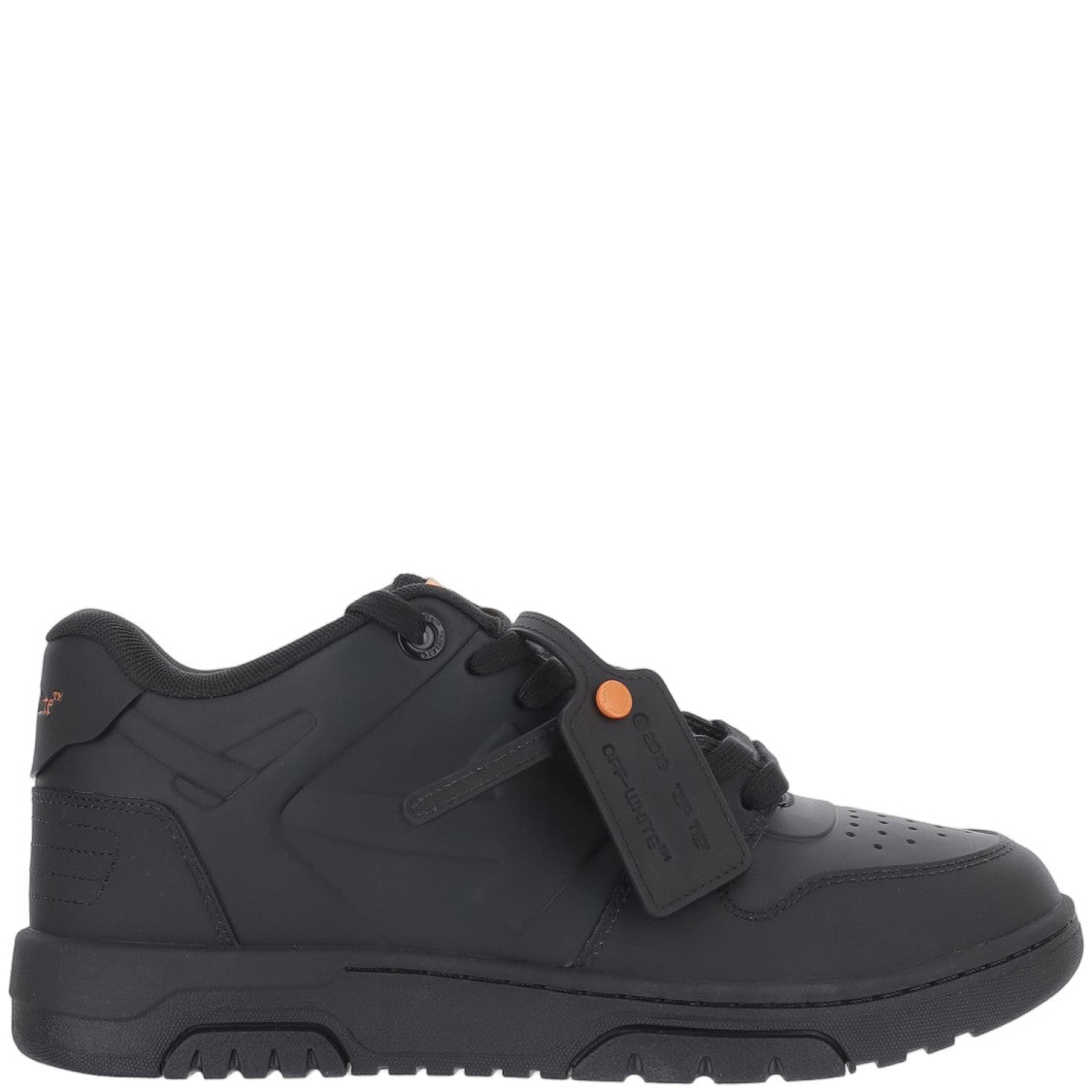 Off-White Black/Orange Out Of Office Arrows Mesh Fabric Low-Top Sneakers