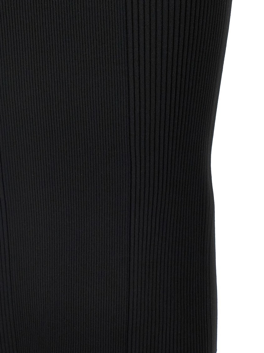 Mcqueen Ribbed Knit Midi Dress