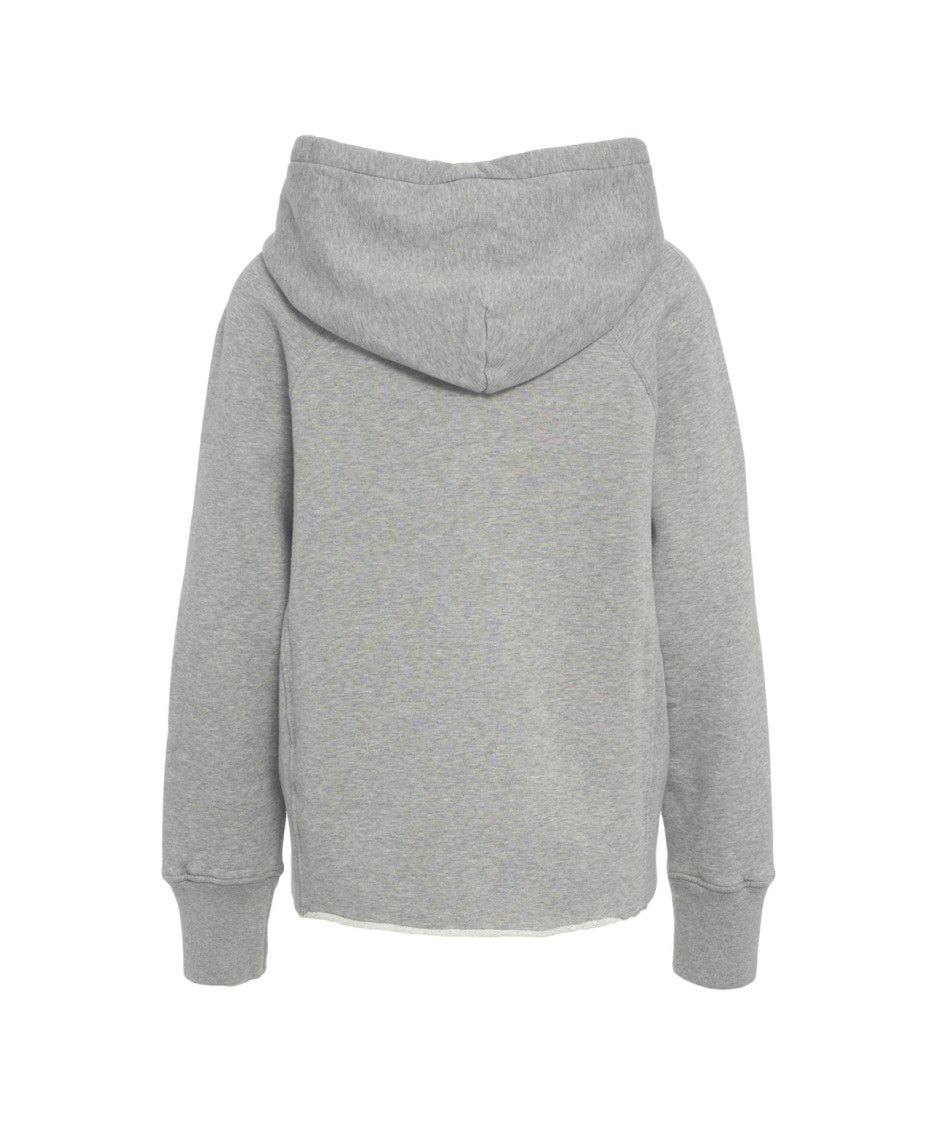 Dondup Casual Gray Hoodie With Drawstring And Ribbed Cuffs