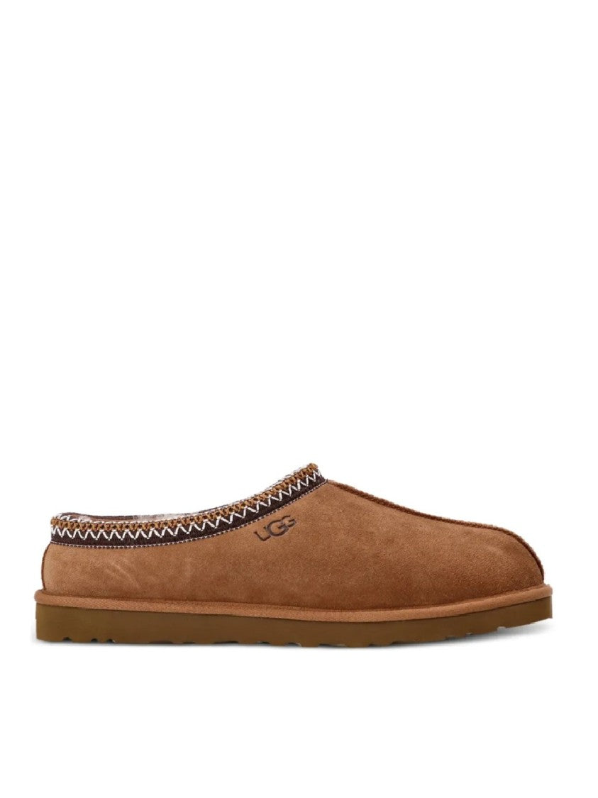 Ugg Soft Suede Slip-On Loafers With Zigzag Stitch Detail