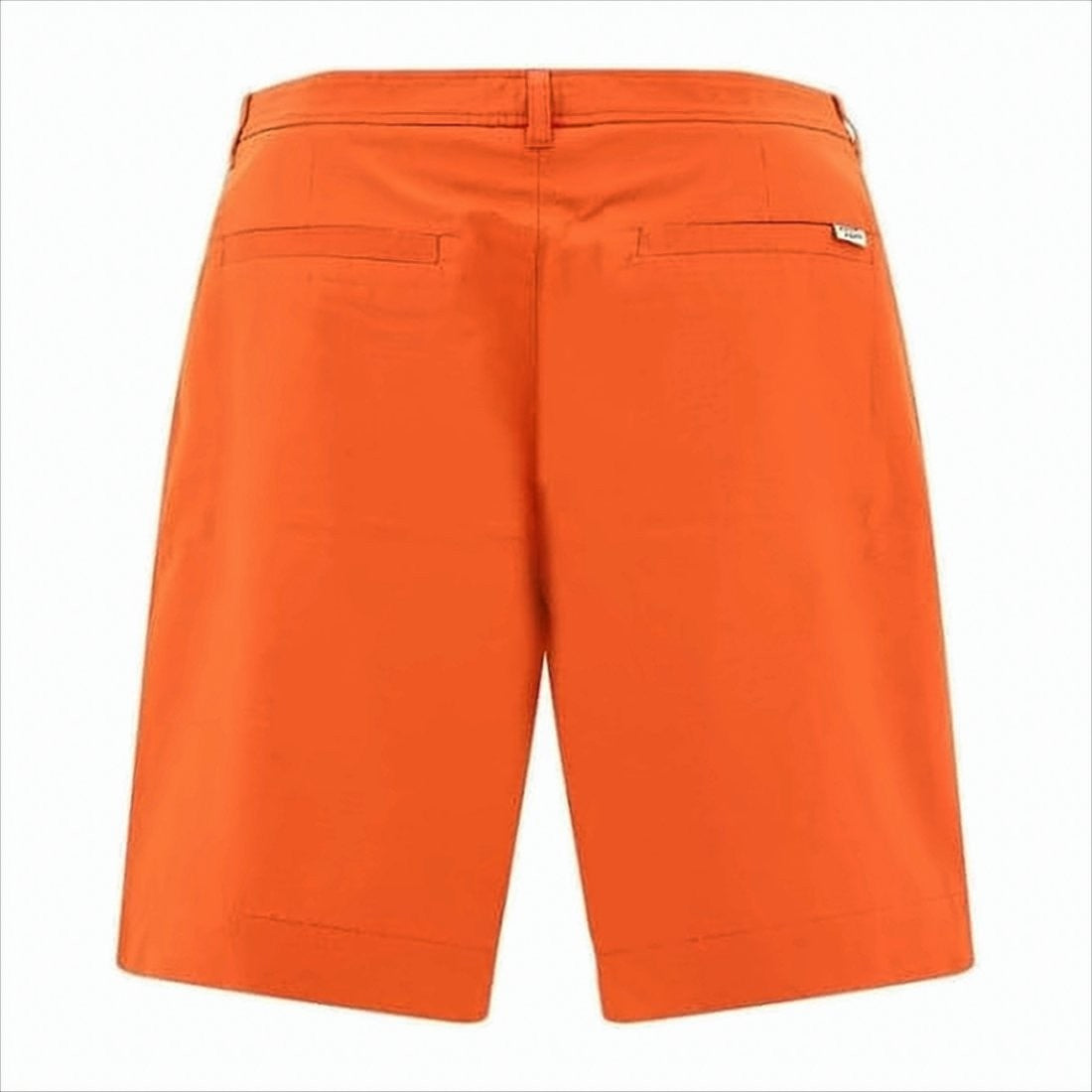 Maison Kitsuné Tailored Orange Shorts With Button Closure And Welt Pockets