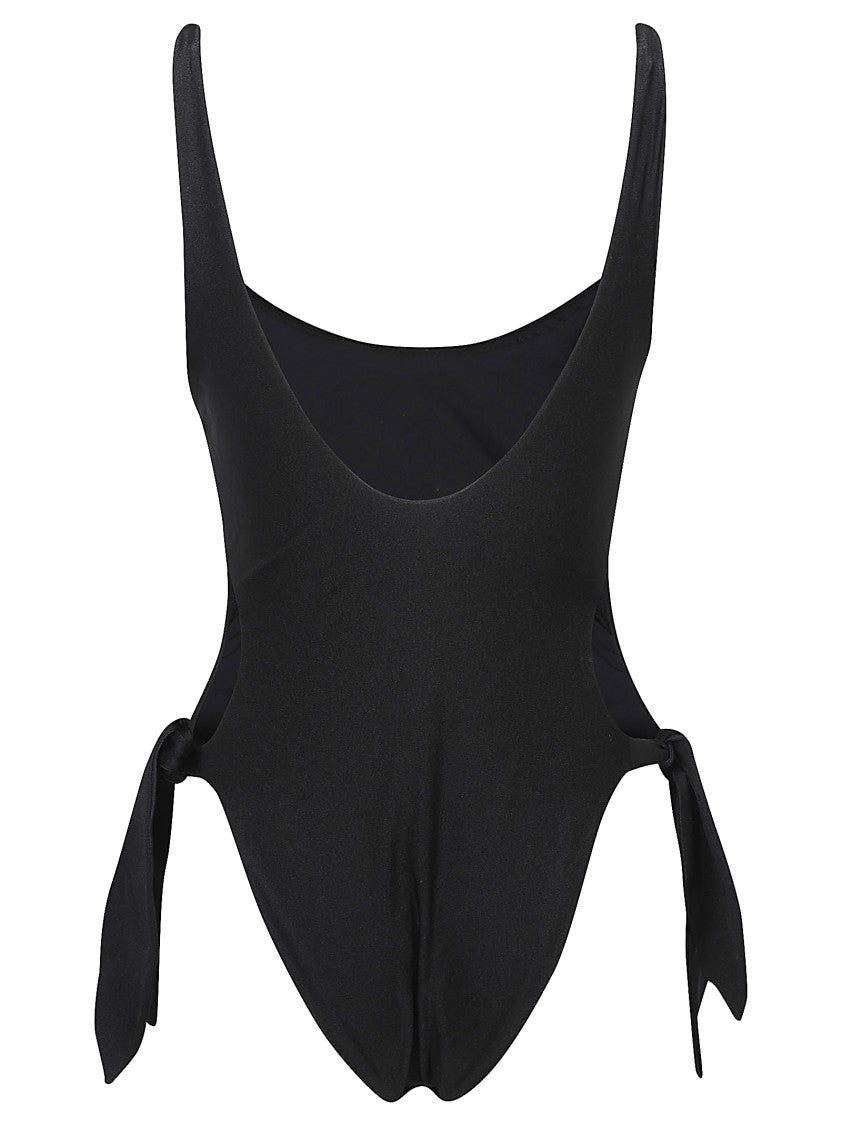 Chloé Black Nylon Parrot One-Piece Swimsuit
