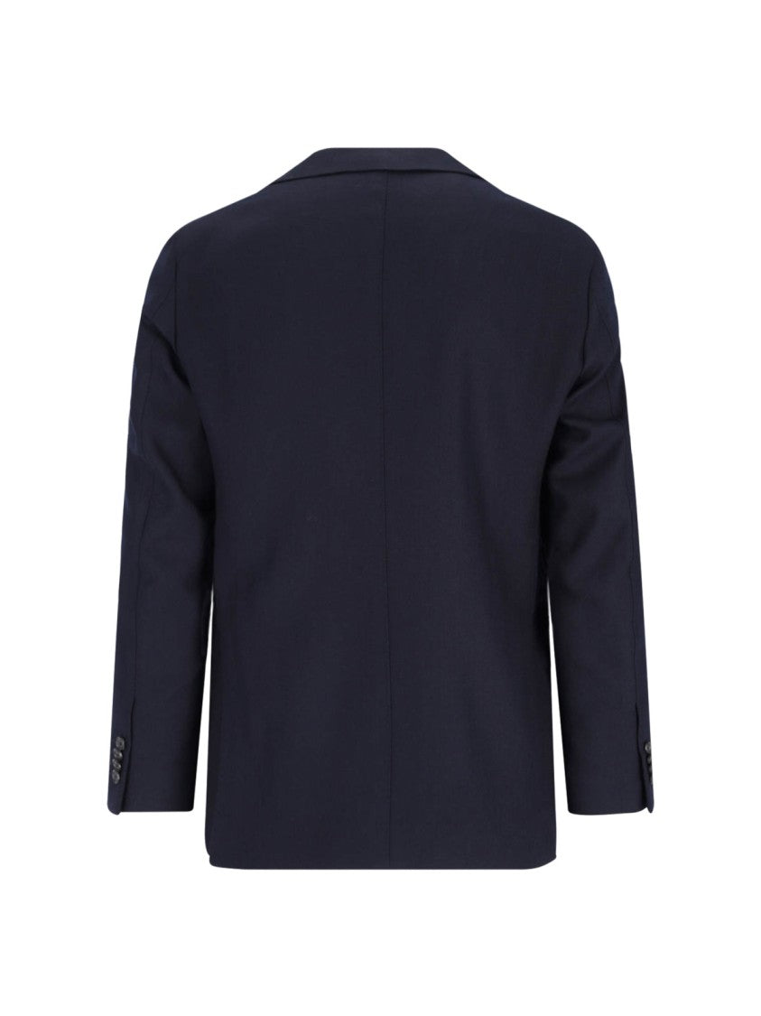 Caruso Tailored Herringbone Jacket With Notched Lapel