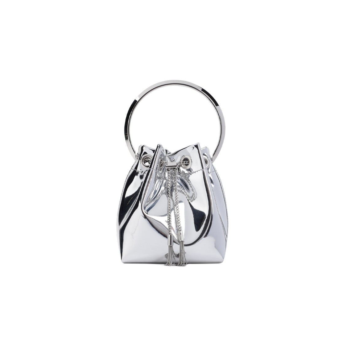 Jimmy Choo Silver Textile Bon Bon Handbag
