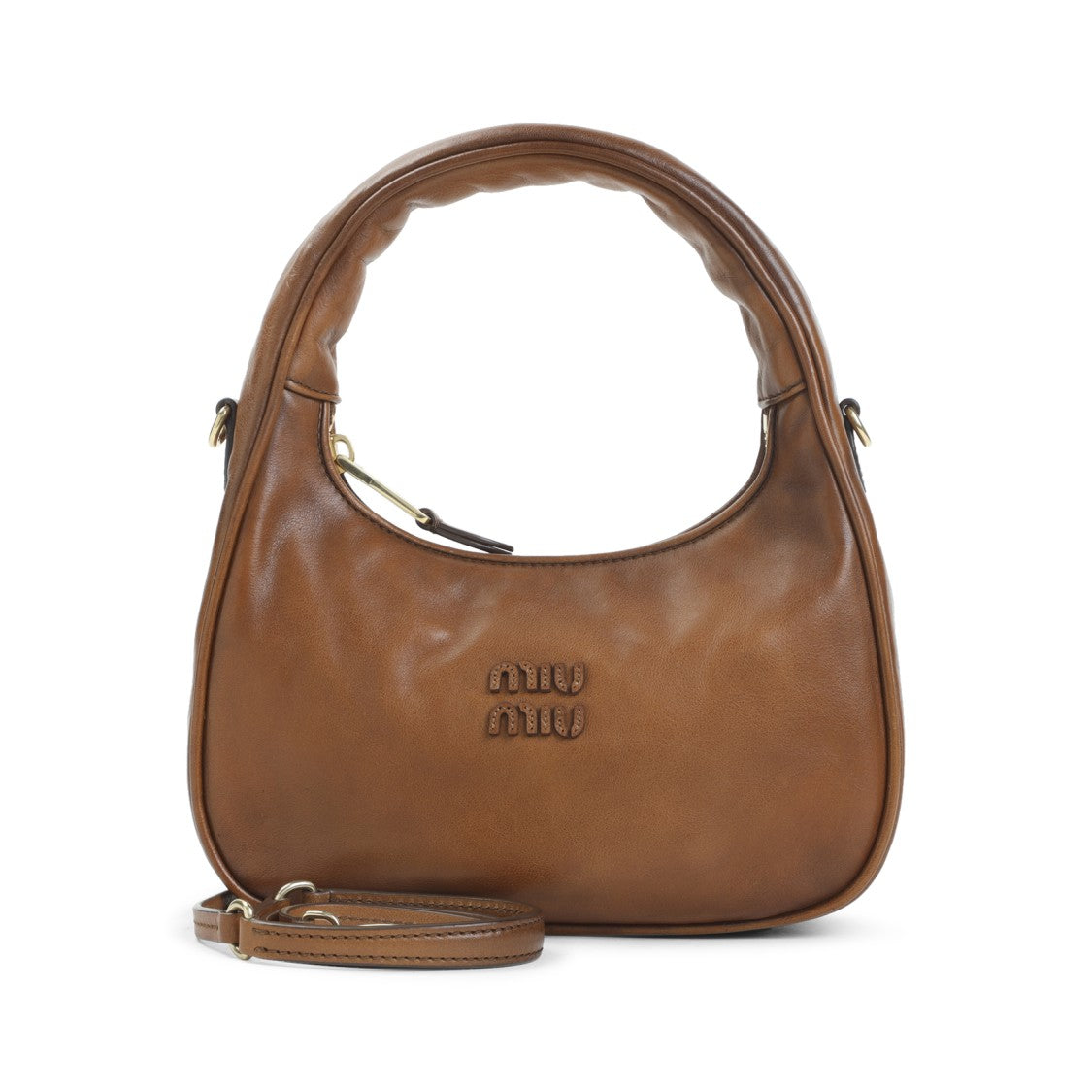 Miu Miu Brown Calf Leather Shoulder Bag