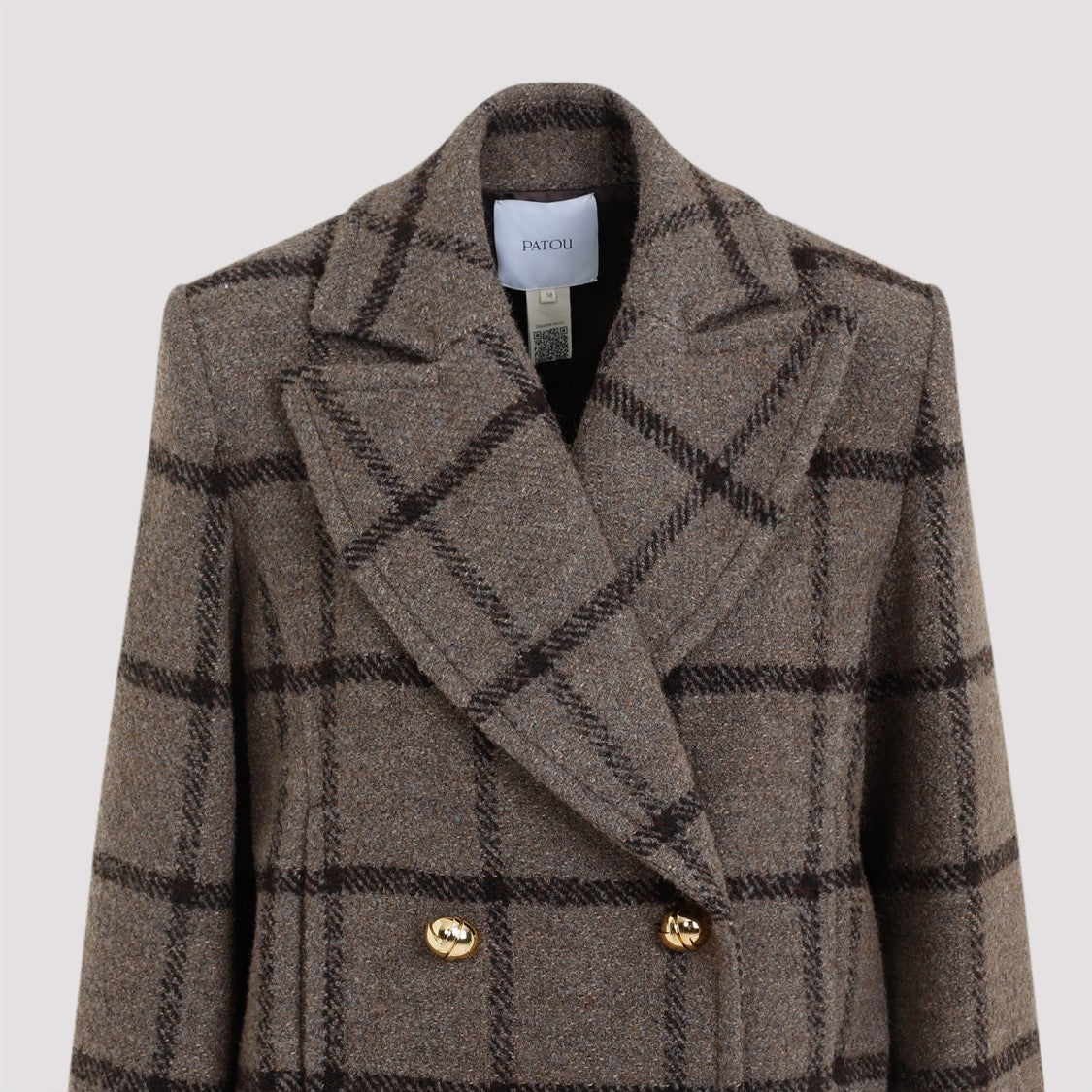 Patou Grey Double-Breasted Coat