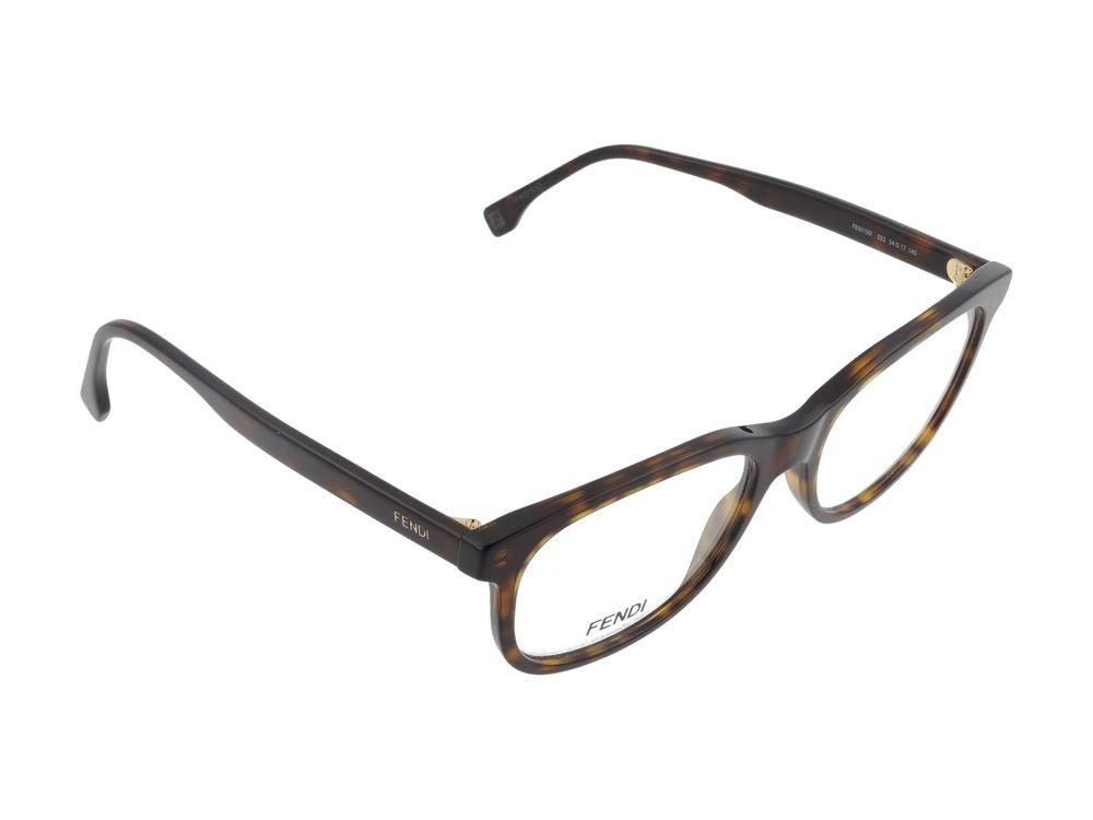 Maison Fendi Classic Tortoiseshell Rectangular Eyeglasses