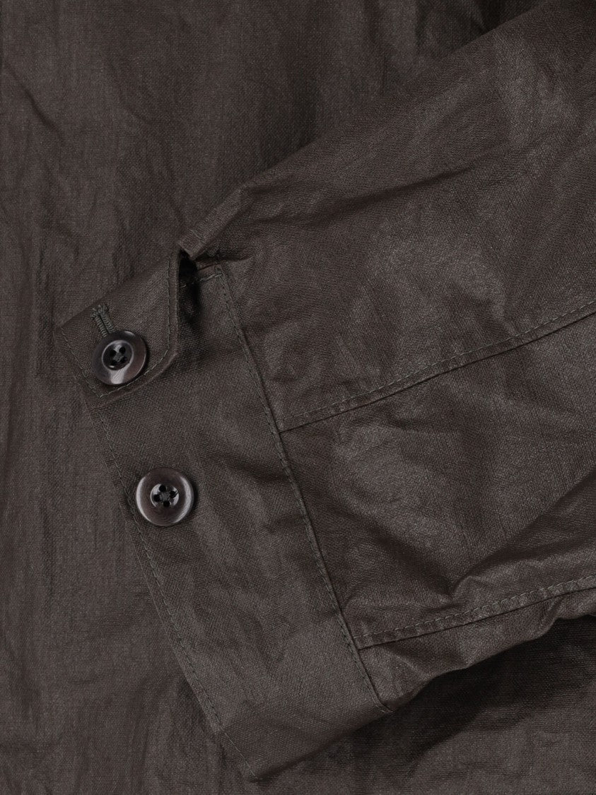 Lemaire Brown Water-Resistant Technical Linen Jacket