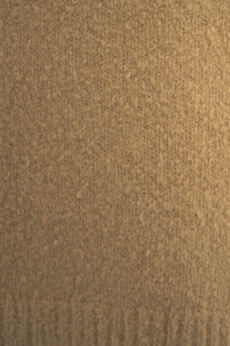 Roberto Collina Beige Turtleneck Sweater With Classic Knit Design