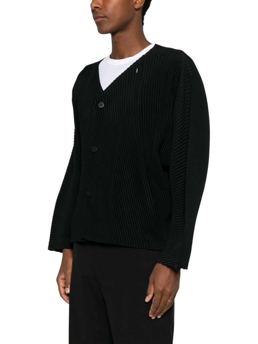 Homme Plissé Issey Miyake Plissé-Effect V-Neck Shirt-Jacket