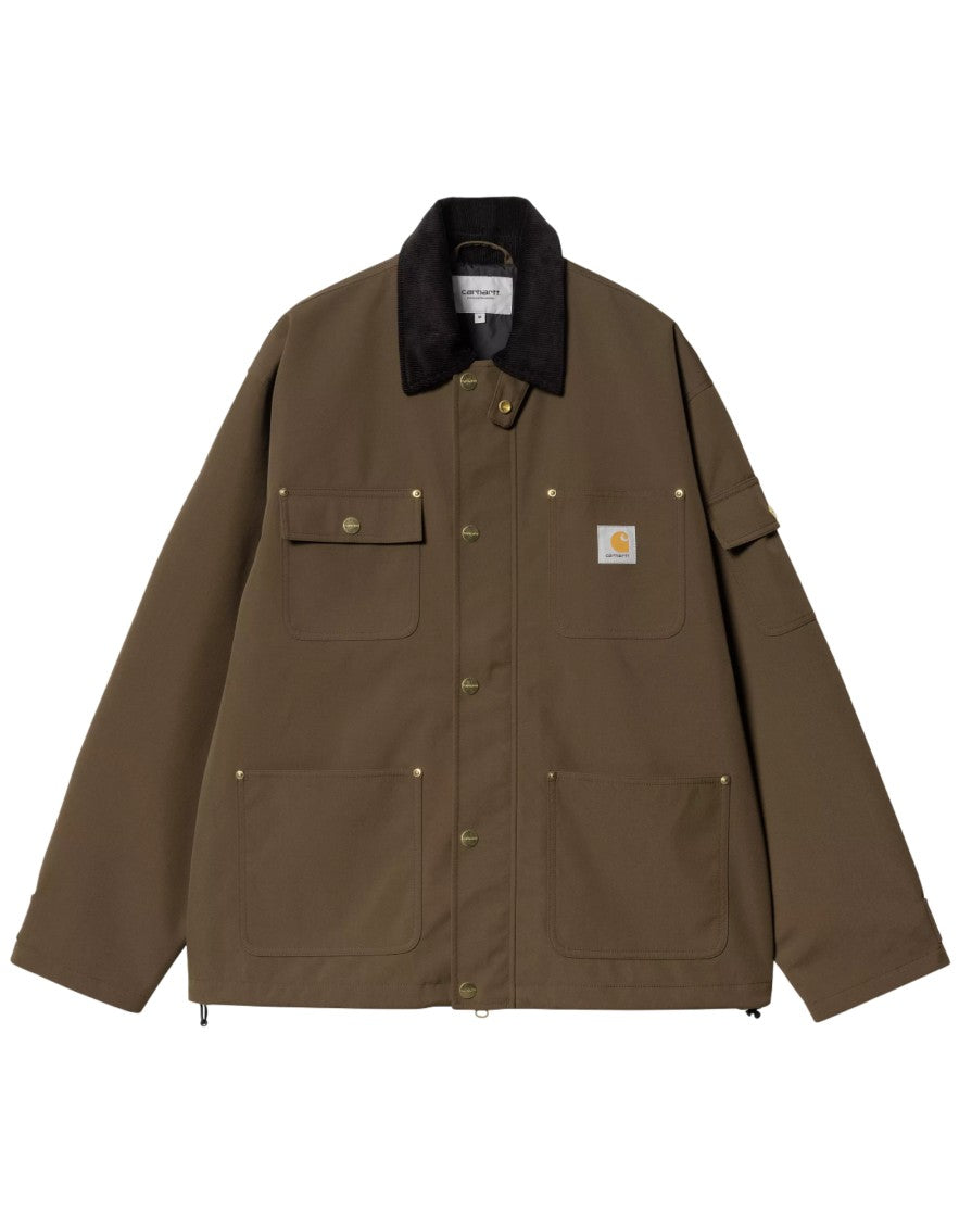 Carhartt Wip Clapton Liberica Corduroy Collar Waterproof Nylon Jacket