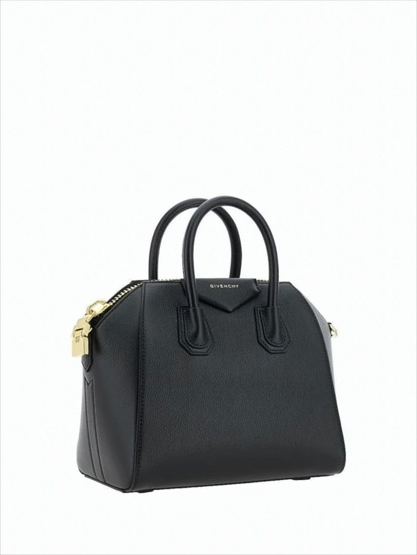Givenchy Textured Calf Leather Tote Bag With Gold-Tone Accents