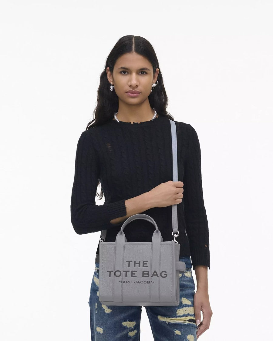 Marc Jacobs The Leather Small Cement Tote Bag