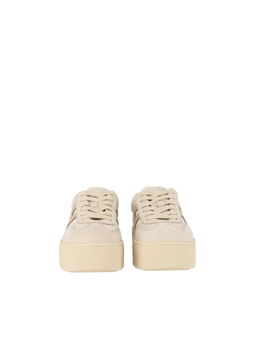 Hogan H698 Calfskin Suede Low-Top Sneakers