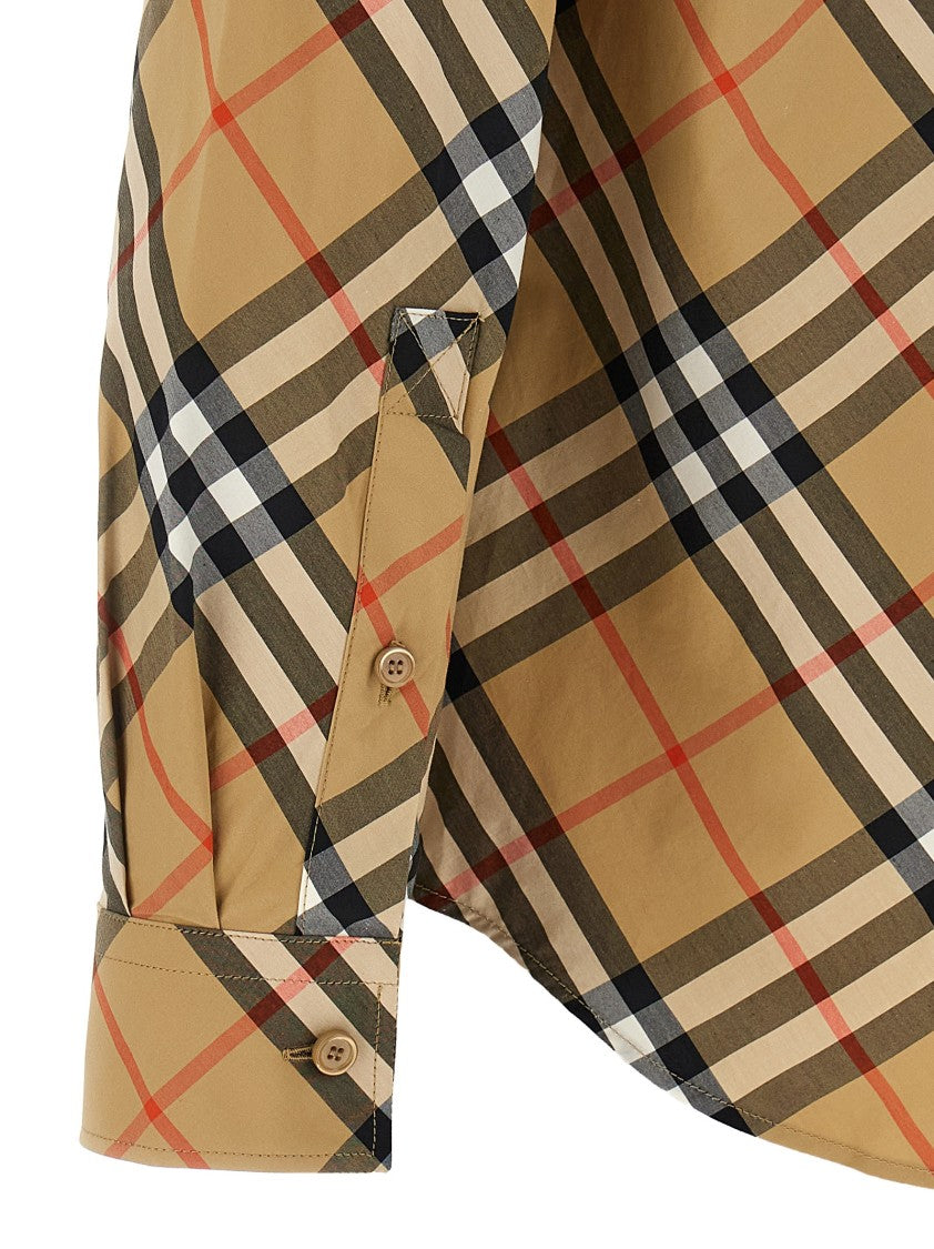 Burberry Check-Print Cotton Poplin Shirt