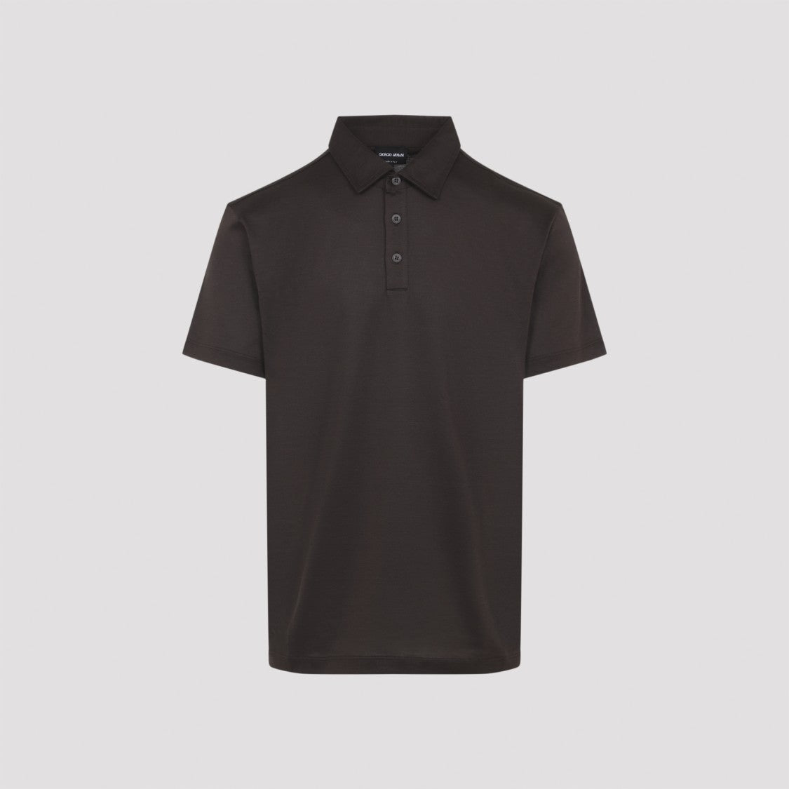 Giorgio Armani Silk-Cotton Blend Polo With Classic Collar