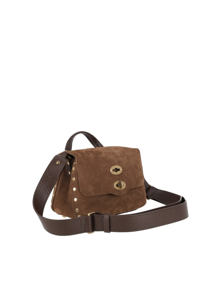 Zanellato Srl Soft Leather Handbag With Turn-Lock Closure And Studded Accents
