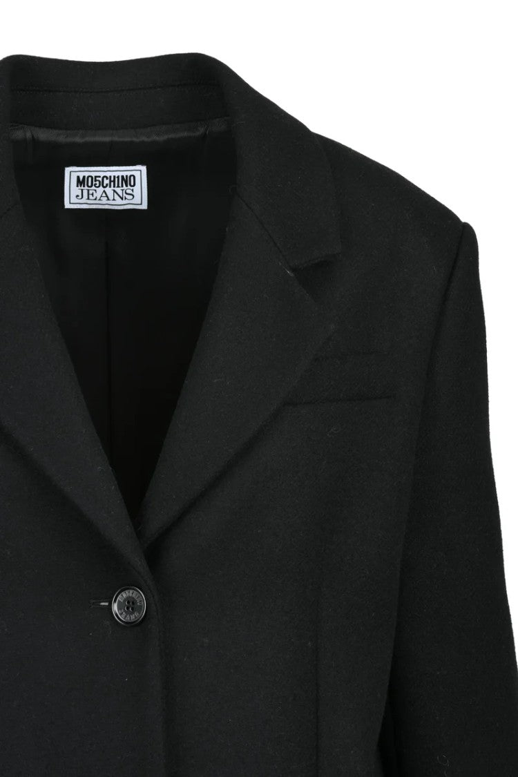 Mo5ch1no Jeans Wool Polyamide Coat - Black