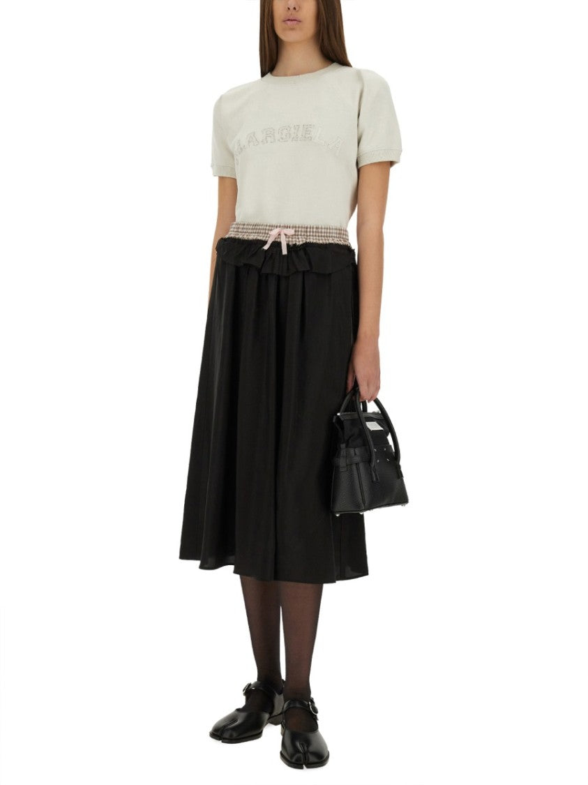 Maison Margiela Short-Sleeved Sweatshirt With Textured Logo