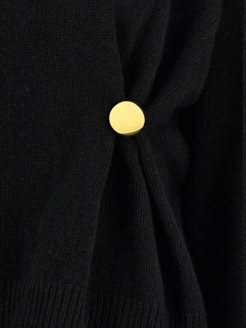 Loulou De Saison Draped Knit Sweater With Side Detail