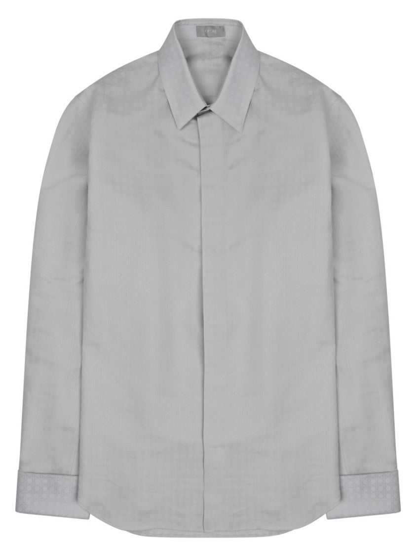 Dior Black Monogram Silk-Cotton Shirt