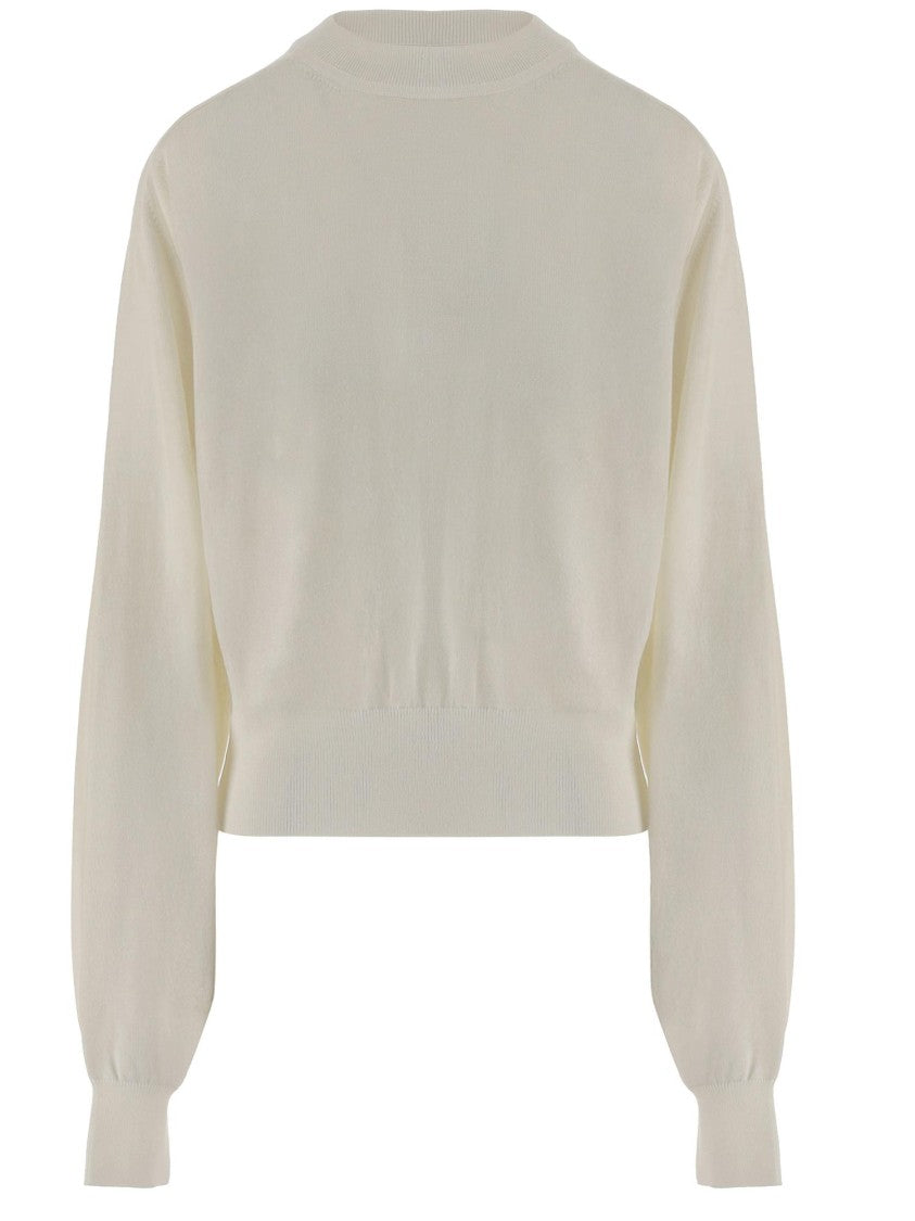 Jacquemus Merino Wool Sweater With Logo Embroidery