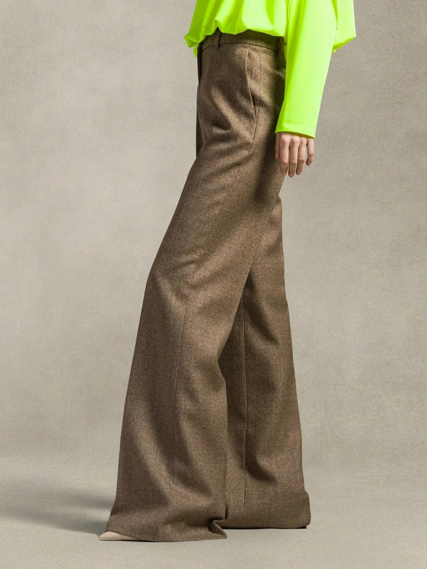 Cruna High-Waisted Wide-Leg Textured Trousers