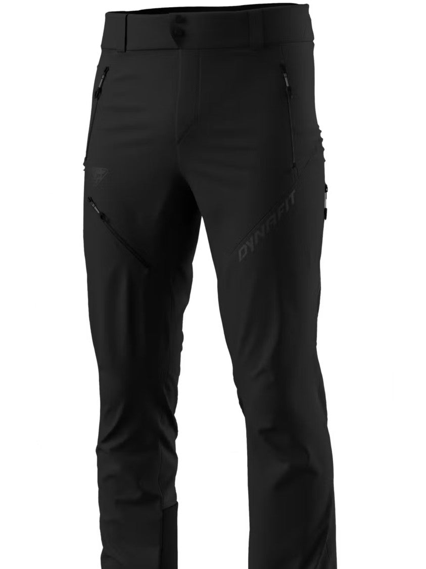 Dynafit Fitted Matte Black Casual Pants With Multi-Pocket Design