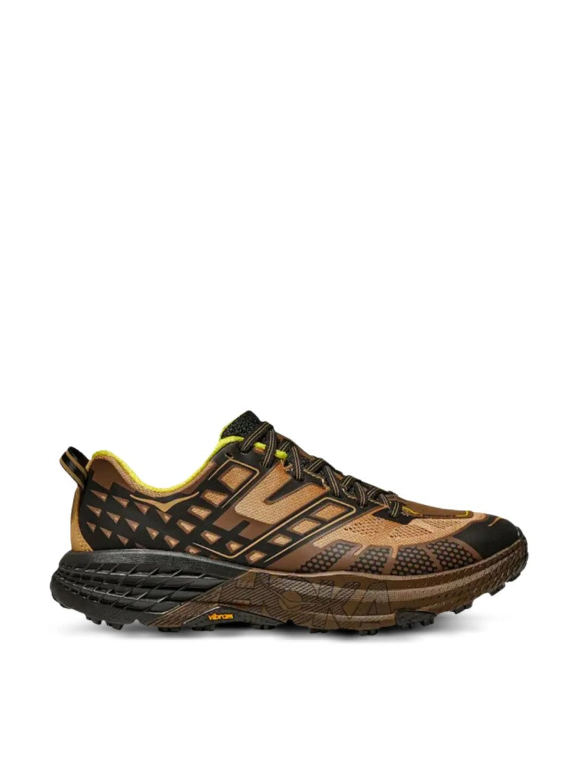 Hoka Dark Chocolate Speedgoat 2 Textile Rugged Sneakers