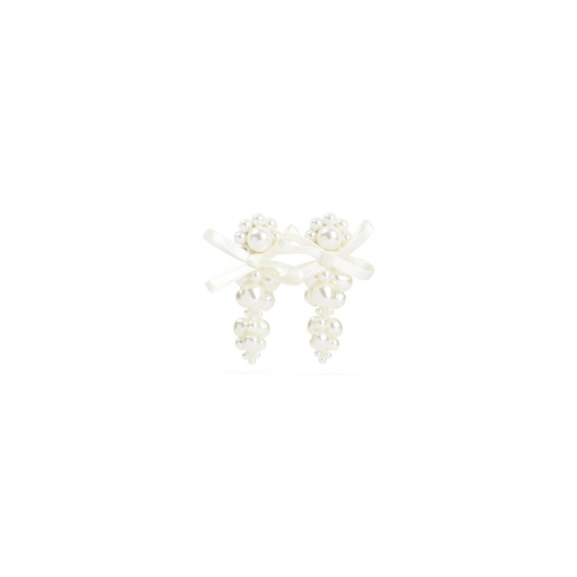 Simone Rocha Petit Bow Detail Cluster Earrings