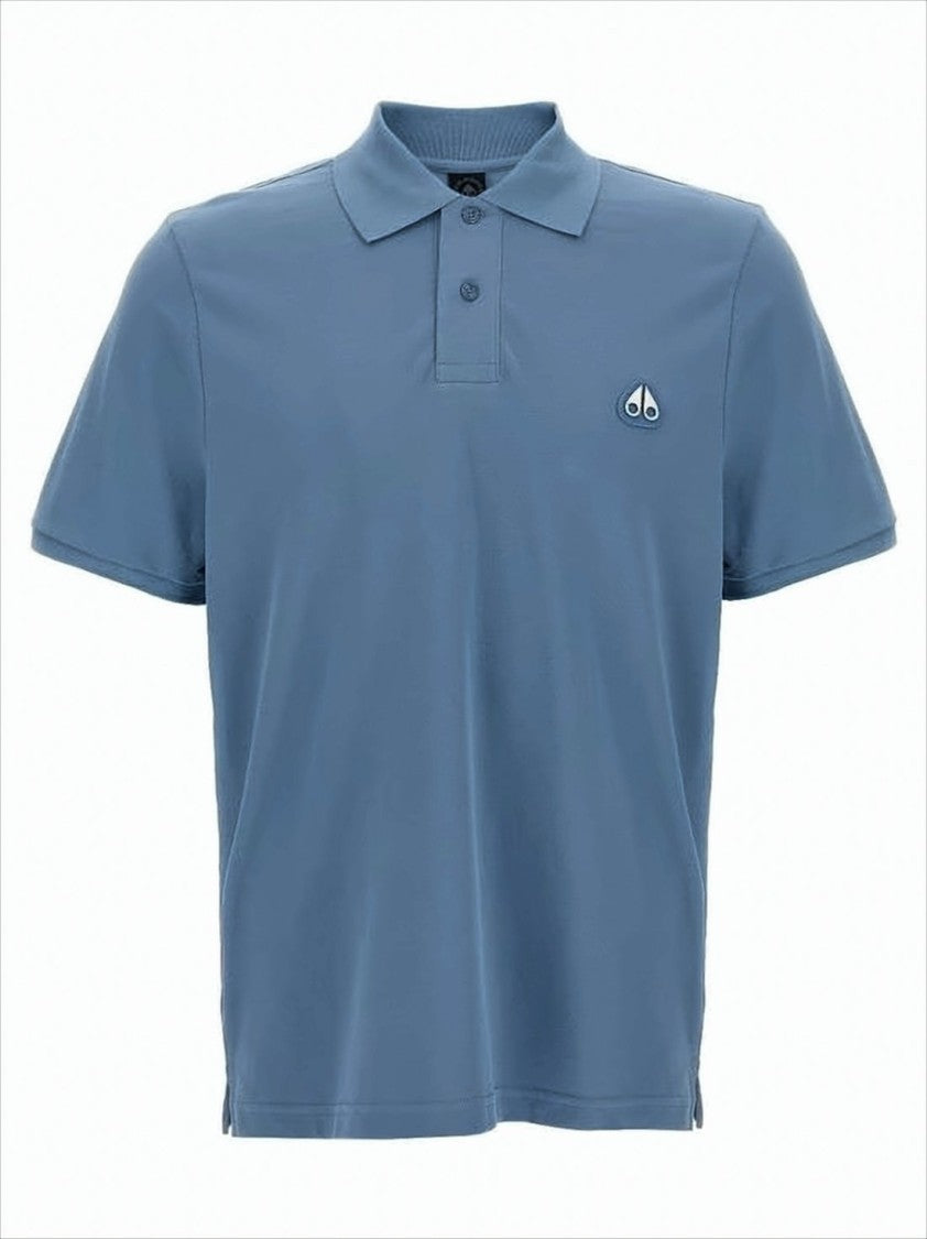Moose Knuckles Polo Shirt In Textured Cotton With Classic Collar