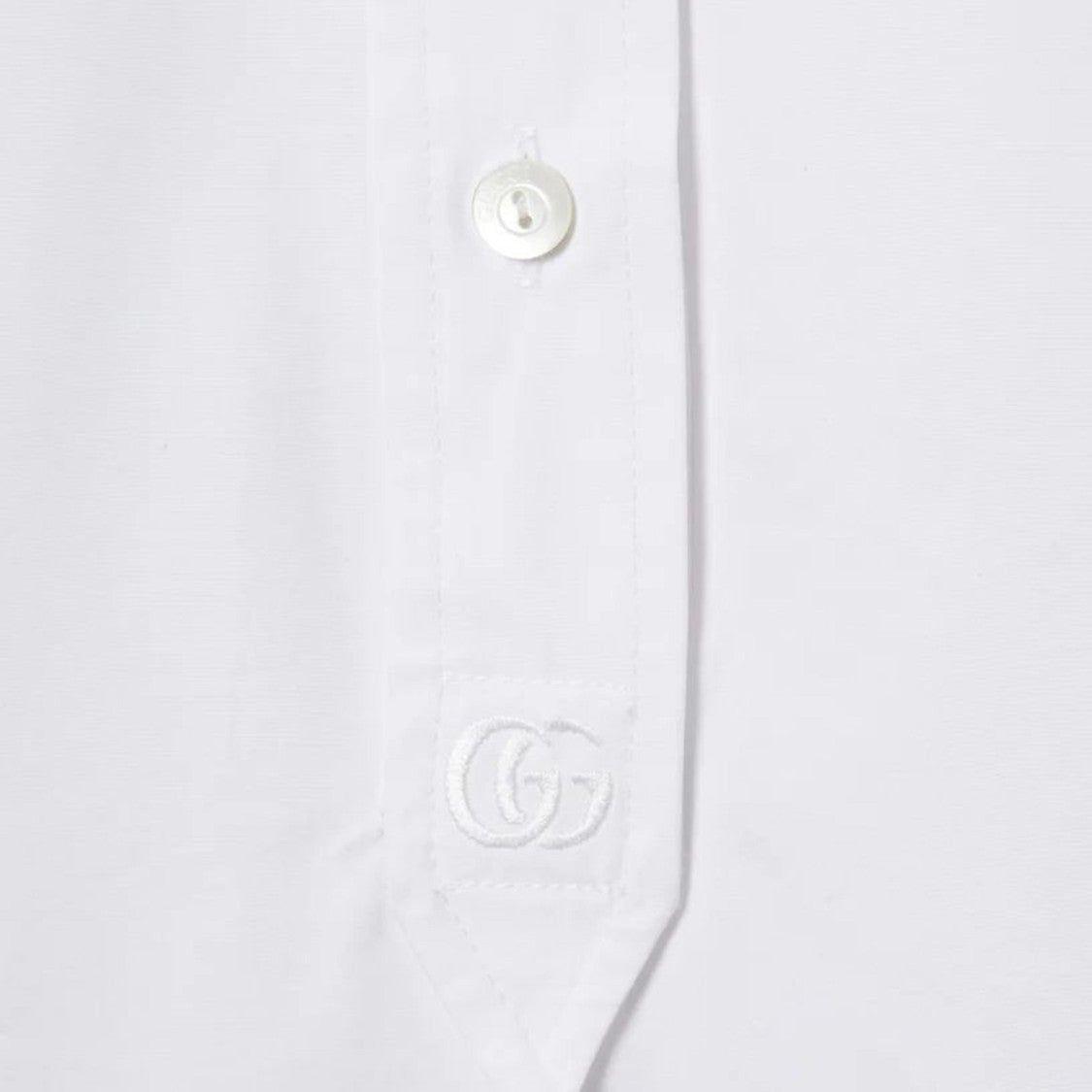 Gucci White Cotton Shirt With Tie Detail