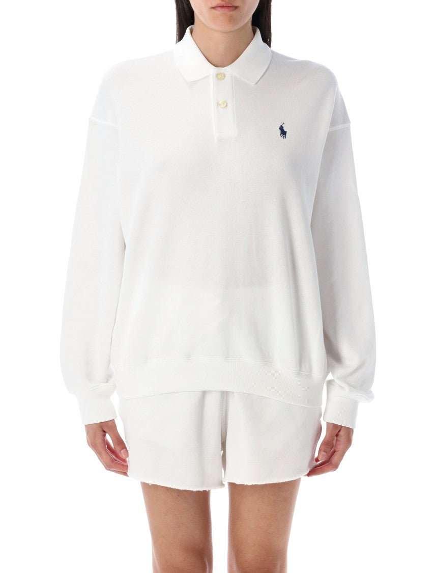 Polo Ralph Lauren White Cotton Polo Sweatshirt