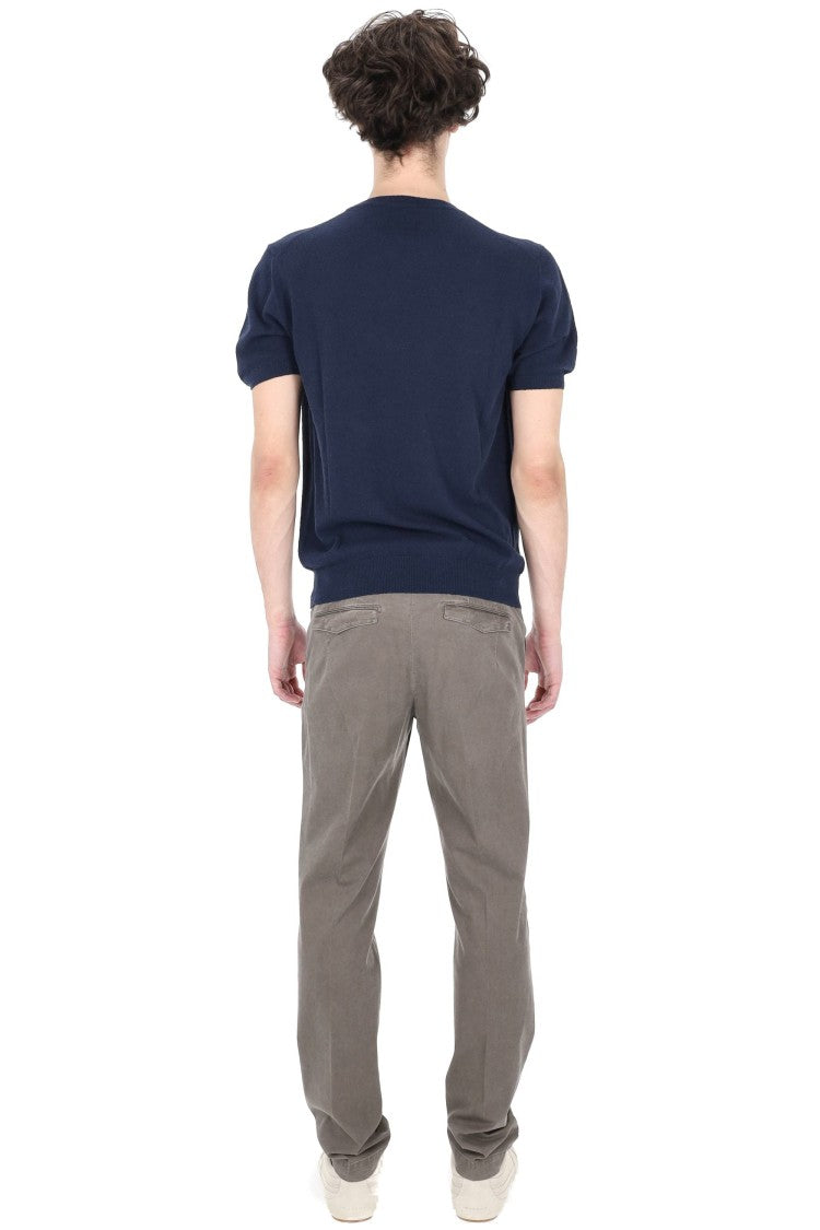 Drumohr Blue Lightweight Terry Cotton-Blend T-Shirt