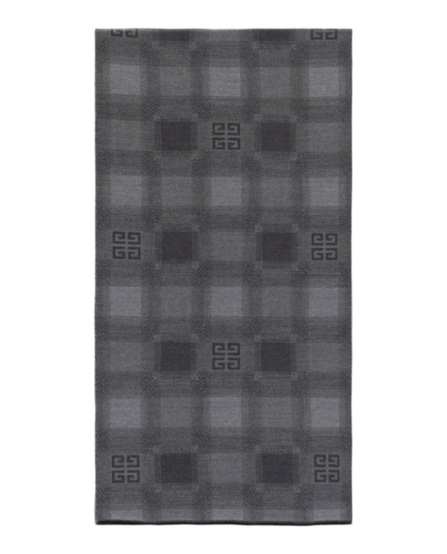 Givenchy Plaid 4G Logo Scarf