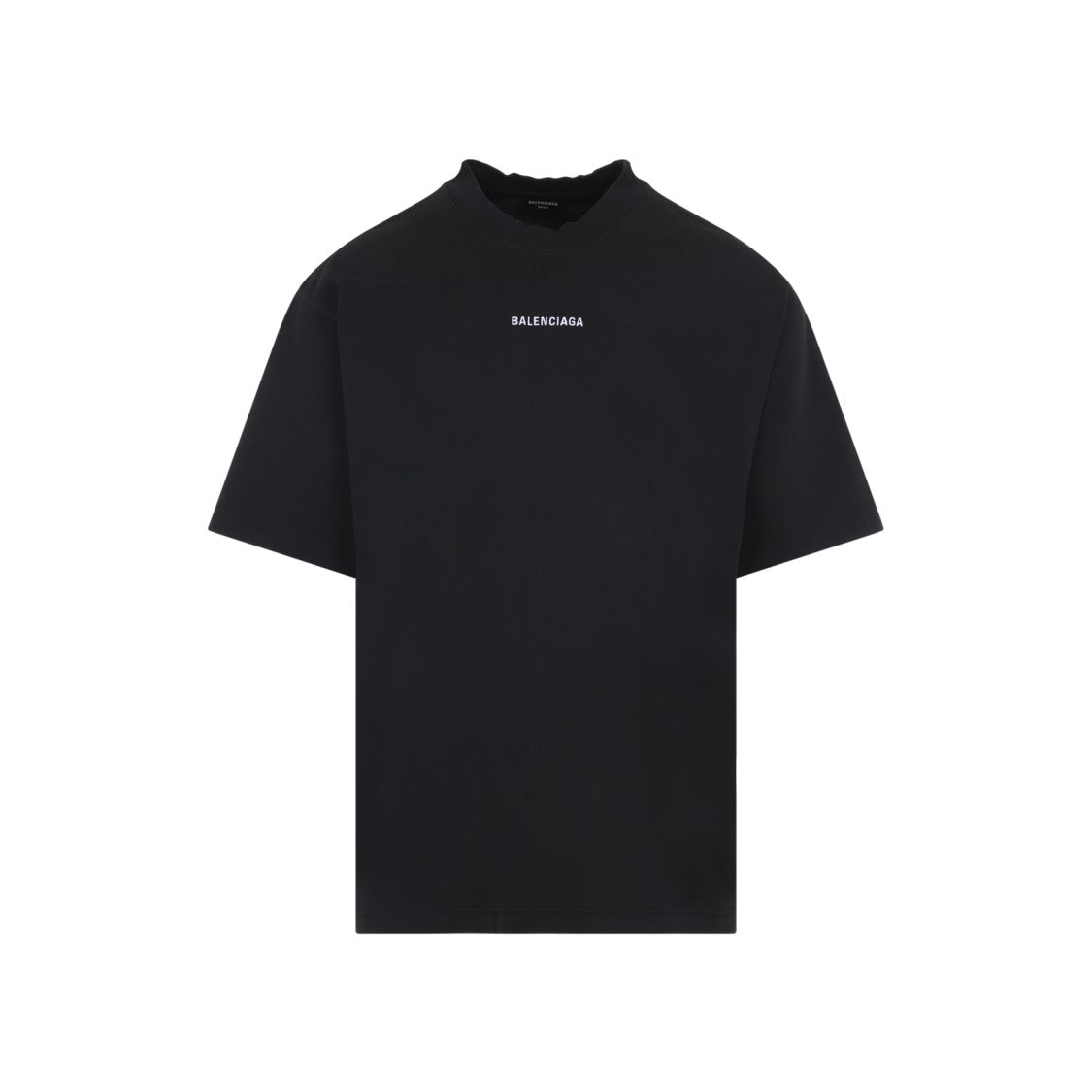 Balenciaga Medium Fit Faded Black White Cotton T-Shirt