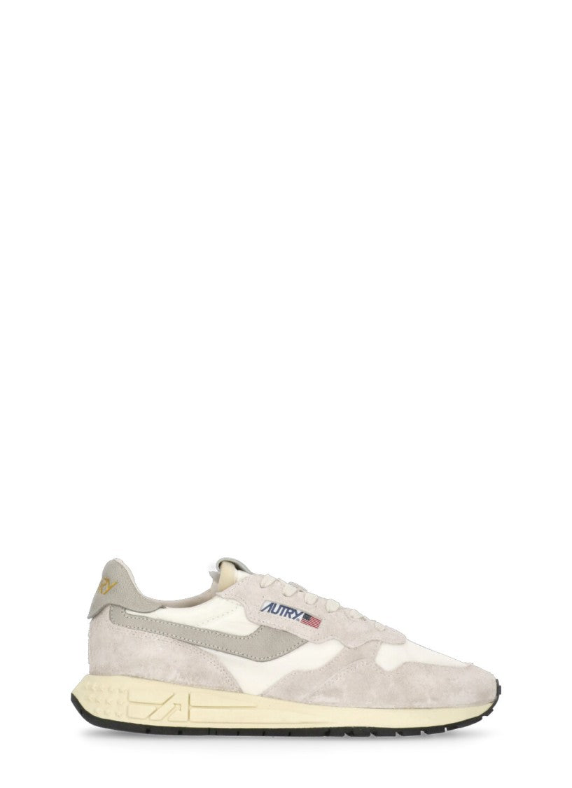 Autry Ivory Pebbled Leather Sneakers