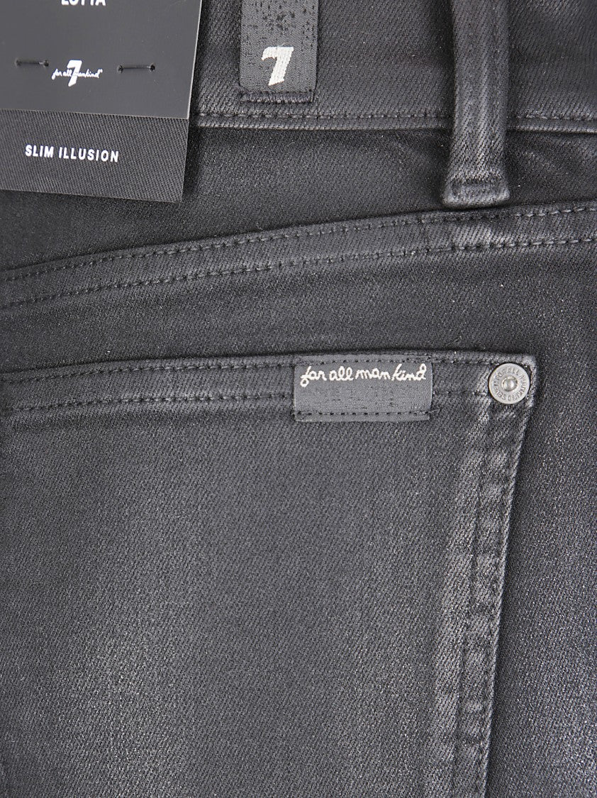 7 For All Mankind High-Waisted Straight-Leg Pants With Elasticized Structure