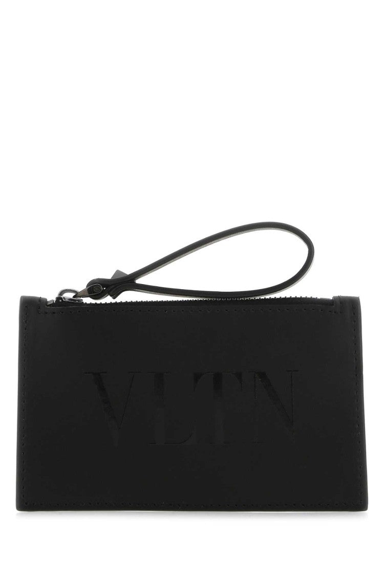 Valentino Garavani Black Leather Card Holder