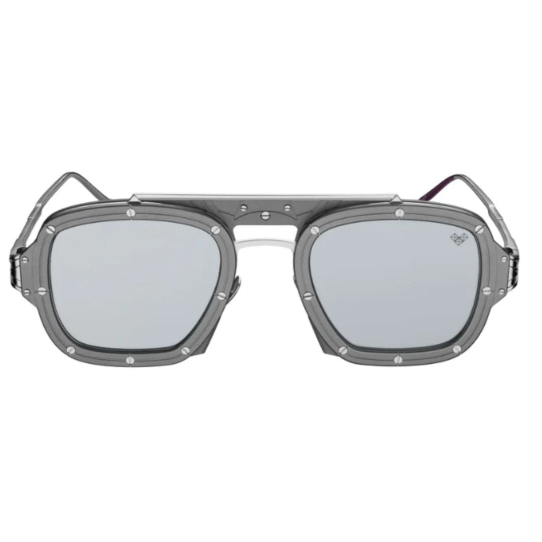 Vysen Blaze Bz-3 Geometric Titanium Sunglasses With Rivet-Like Accents