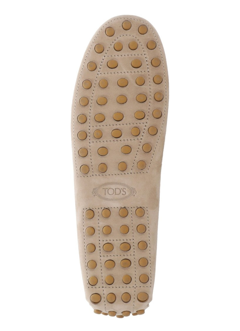 Tod's Beige Suede Leather Loafers