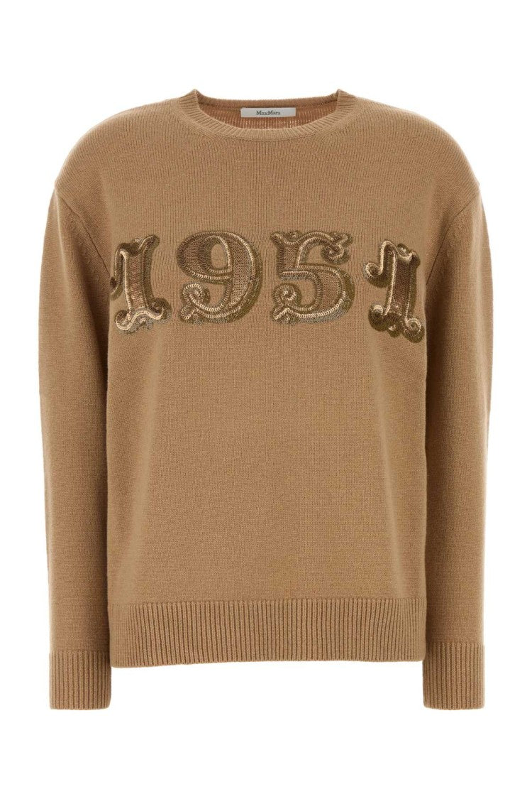Max Mara Biscuit Wool Blend Plata Sweater