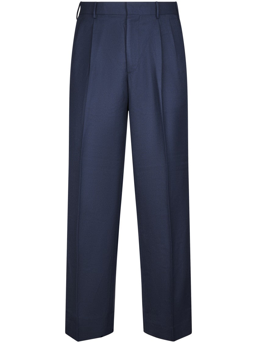 Cellar Door Tailored Straight-Leg Trousers With Adjustable Side Tabs